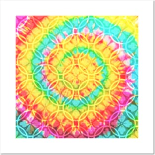 Tie Dye Floral Pattern Posters and Art